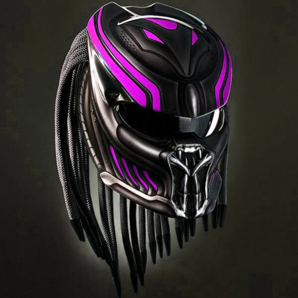 Helmet Predator Motorcycle Air Brushing Fangs Pink Graphic