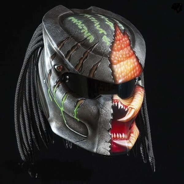 Custom Helmet Predator Motorcycle 3D Crack Monster