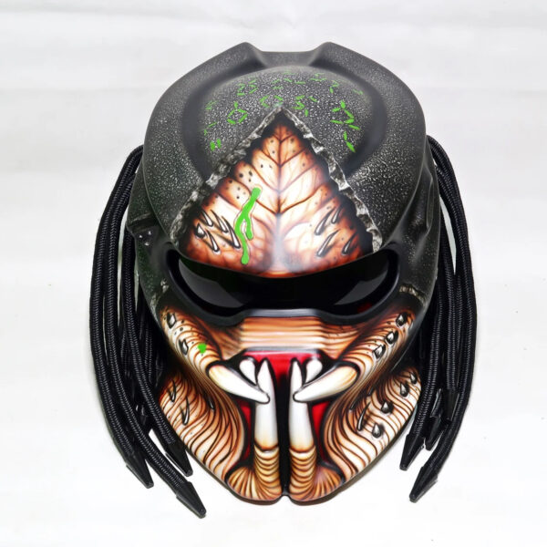 Custom Helmet Predator Motorcycle Had Painted 3D Monster