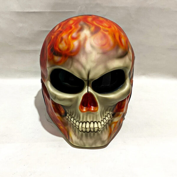 Custom Skull Motorcycle Helmet Original Fire Style Handmade