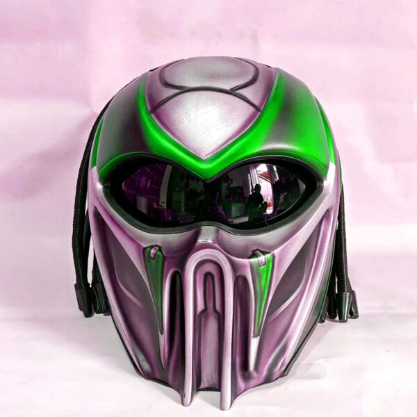 Cyborg Ninja Mortal Kombat Motorcycle Helmet Green Style