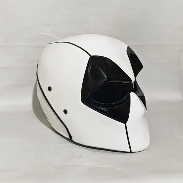 DeadPool Motorcycle Helmet White And Black - Image 2