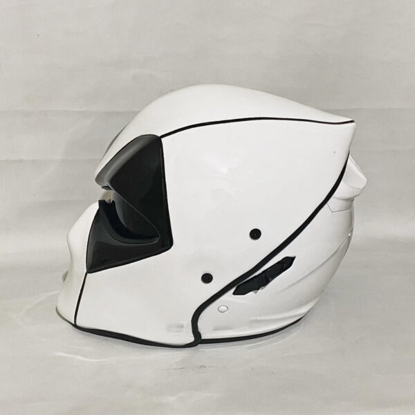 DeadPool Motorcycle Helmet White And Black - Image 3