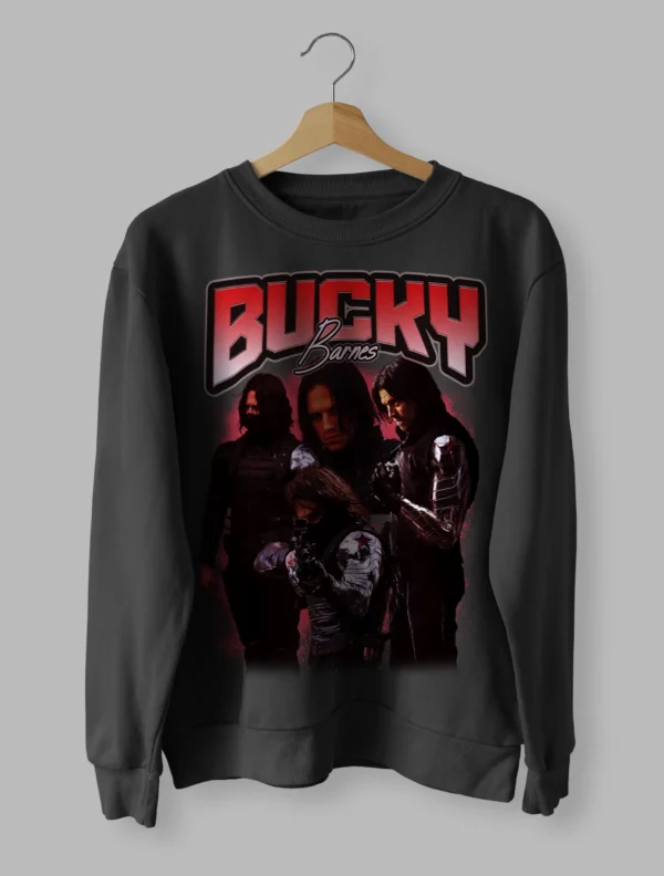 Bucky Barnes Shirt Winter Soldier Tee Retro Sweatshirt Unisex Size