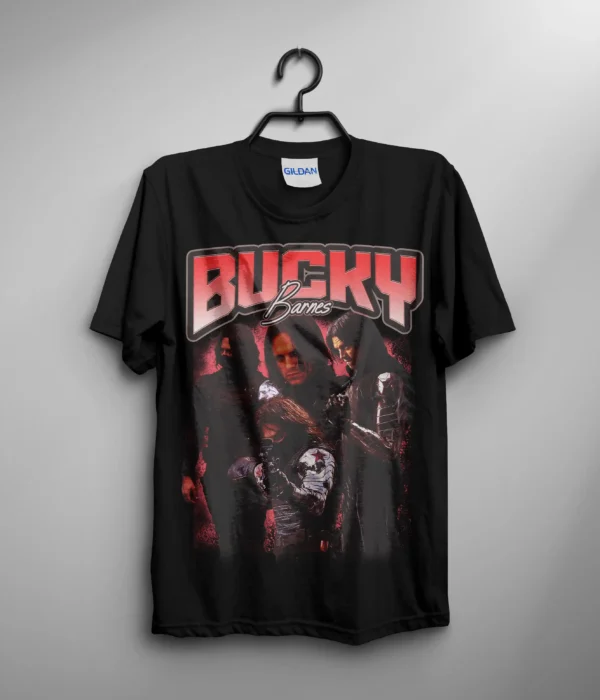 Bucky Barnes Shirt Winter Soldier Tee Retro T Shirt Unisex Size