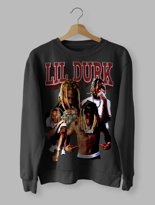 Lil Durk Tee Retro Sweatshirt Unisex Size