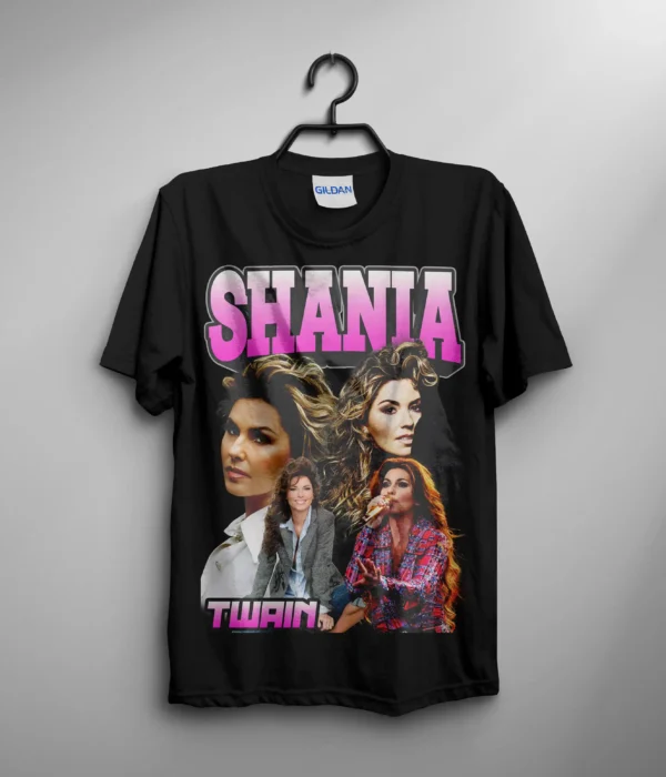 Shania Twain Tee Retro T Shirt Unisex Size